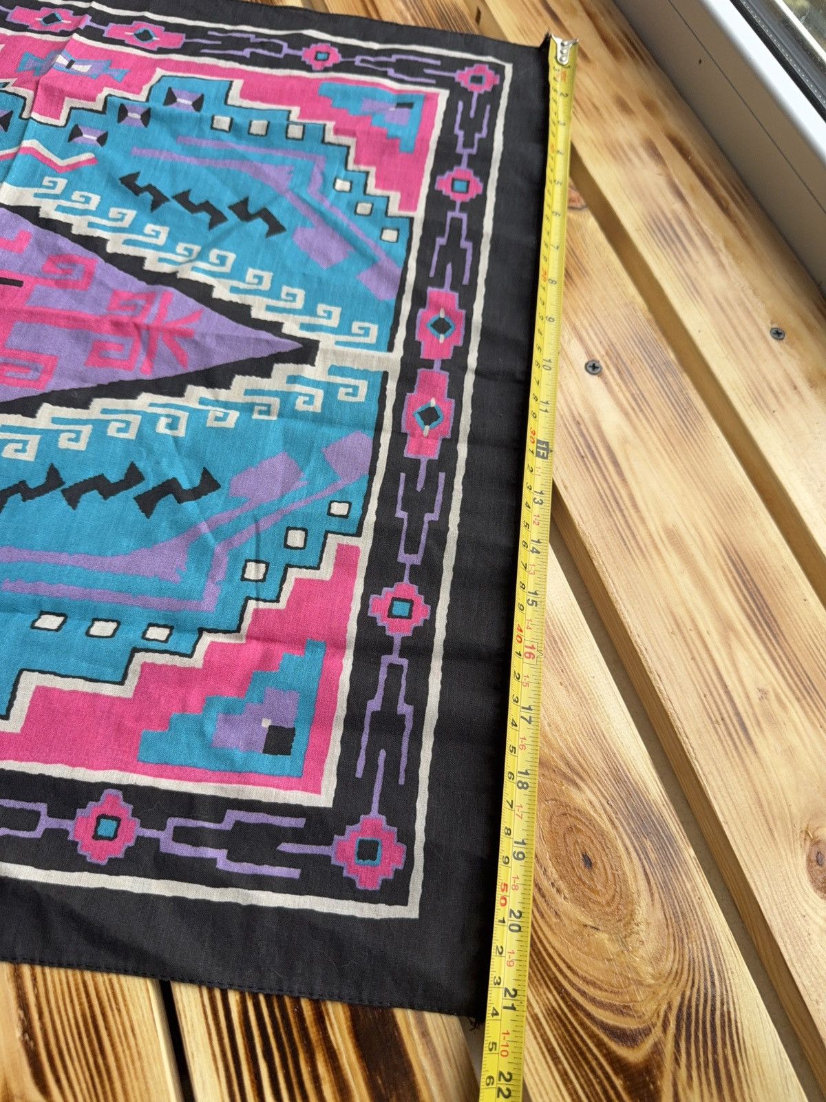 Vintage Vintage 90s Made in USA Bandana Wamcraft Tribal Aztec Scarf Size ONE SIZE - 10 Thumbnail