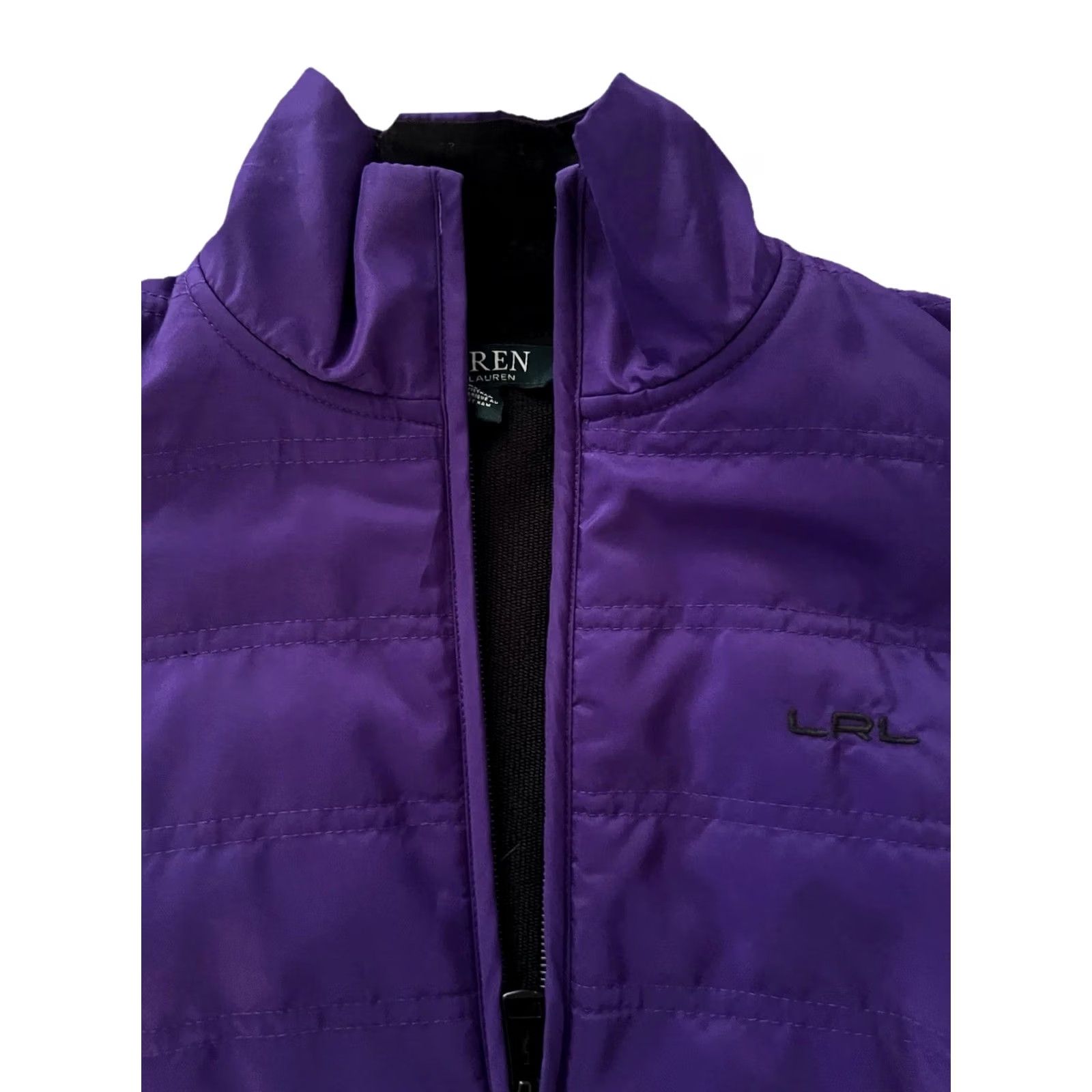 Ralph Lauren VINTAGE Lauren Ralph Lauren Vest Women’s XS Quilted Purple Pockets Short Zip Regular Size XS / US 0-2 / IT 36-38 - 2 Thumbnail