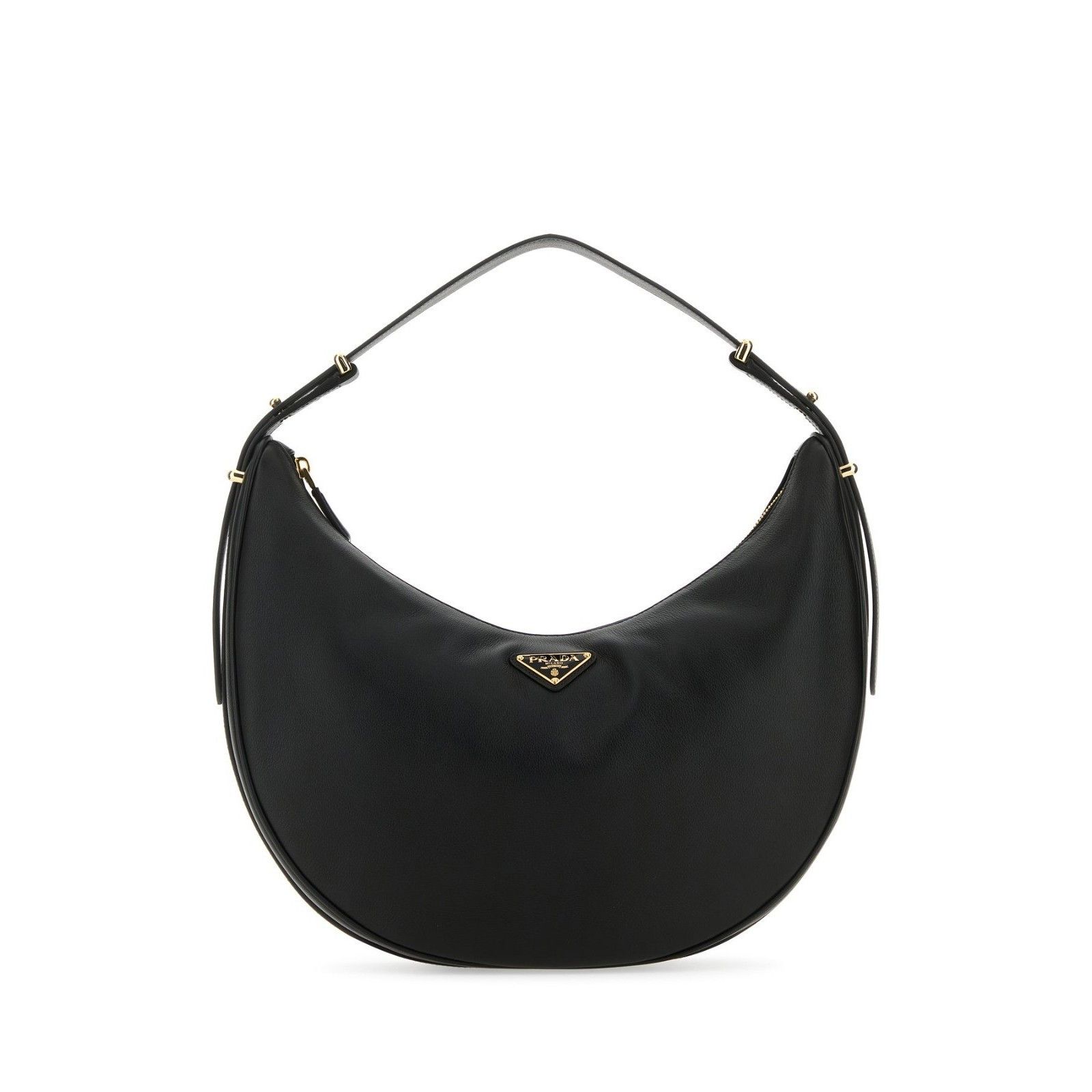 PRADA Arquè Moon Black Leather Handbag New And Authentic