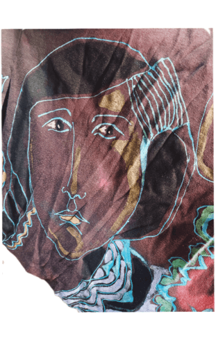 Other 1980s Hand-Painted Signed Wearable Art 4ft Vest Women’s New Size ONE SIZE - 4 Thumbnail
