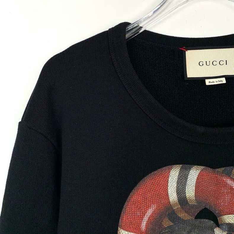 Gucci Gucci Logo ring snake print round neck black cotton long-sl Size US S / EU 44-46 / 1 - 3 Thumbnail