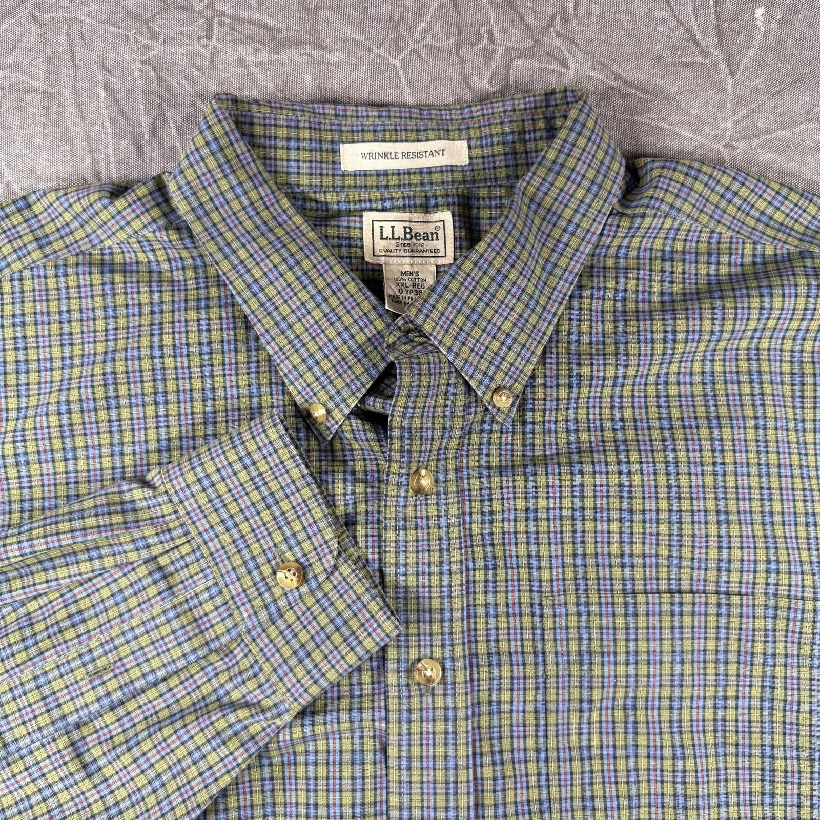 L.L. Bean L.L. Bean Shirt Men's XXL Green Wrinkle Resistant Cotton Size US XXL / EU 58 / 5 - 1 Thumbnail