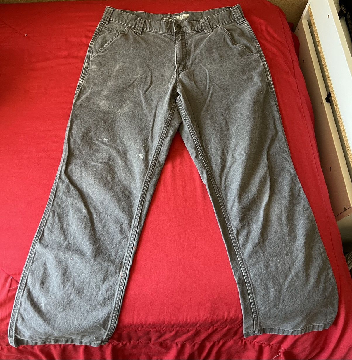 Carhartt Carharrt Gray Canvas Workpants Size US 34 / EU 50 - 3 Thumbnail