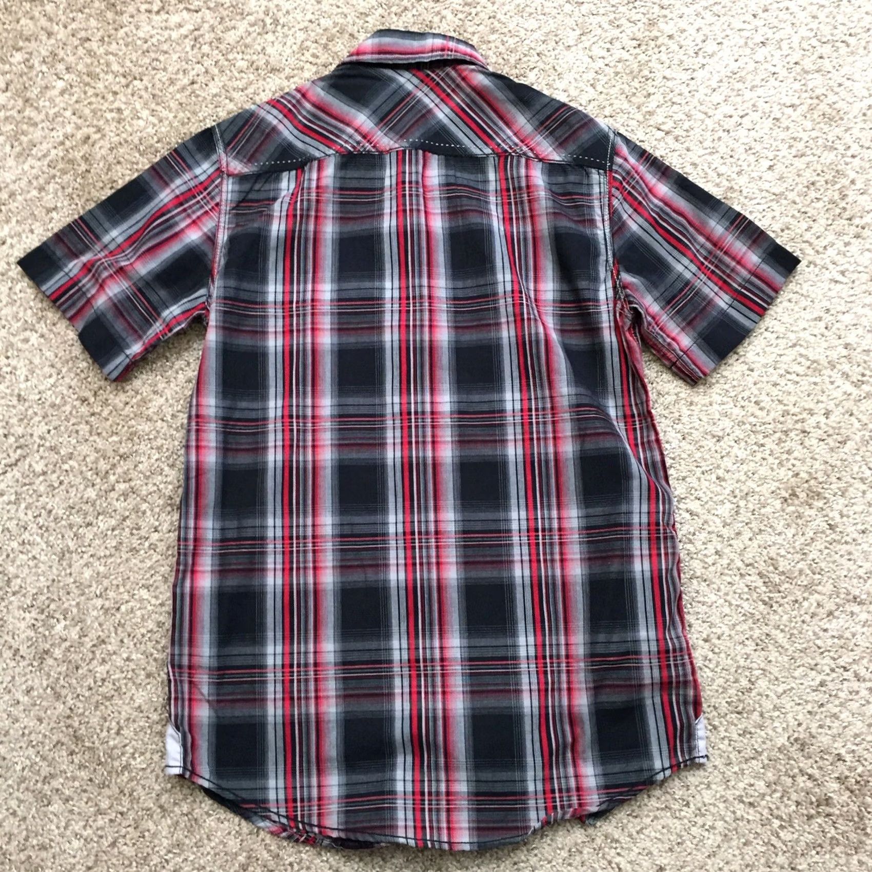 Burnside Burnside Shirt Mens S Black Red Plaid Short Sleeve Snap Western Button-Up Collared Casual Burnside Mens S Black Red Plaid Western Shirt Size US S / EU 44-46 / 1 - 6 Thumbnail