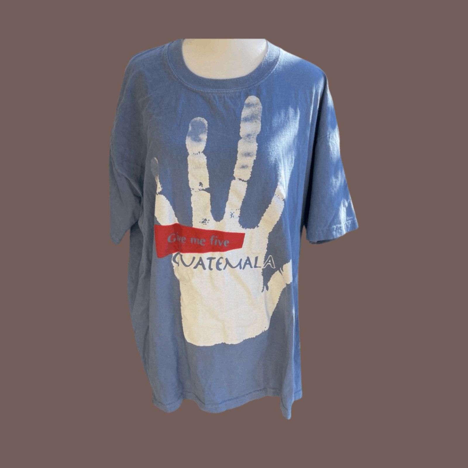 Vintage VTG Graphic Tee | Guatemala Handprint | XL 90s Style Size US XL / EU 56 / 4 - 1 Thumbnail