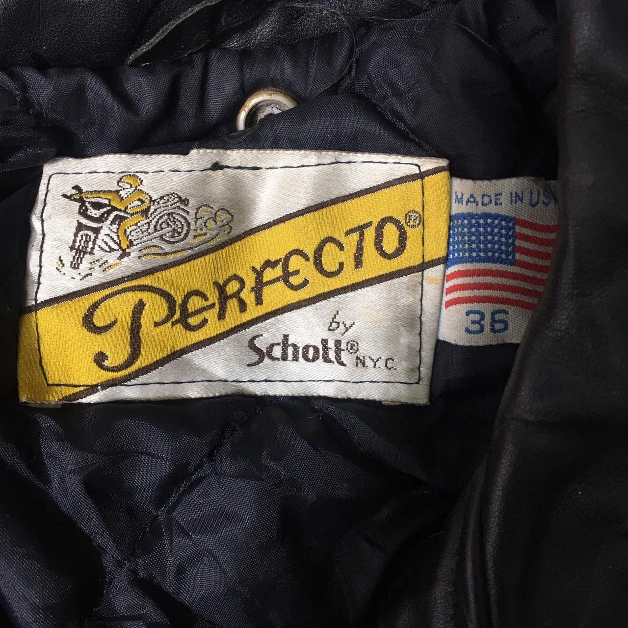 Vintage Vtg 70’ SCHOTT PERFECTO NYC Motorcycle Leather Jacket Biker Size S / US 4 / IT 40 - 3 Thumbnail