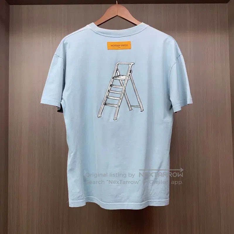 Louis Vuitton Louis Vuitton Light Blue Cotton Short Sleeve Tee . Size US S / EU 44-46 / 1 - 2 Thumbnail