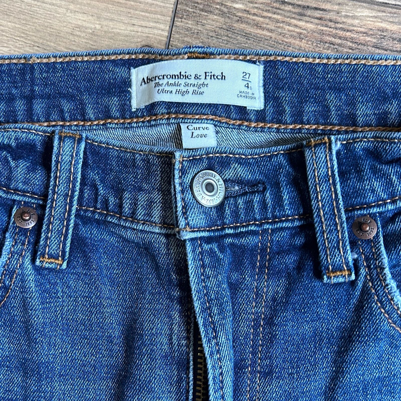 Abercrombie & Fitch Abercrombie & Fitch Ankle Straight Ultra High Rise 27 4 S Size 27" / US 4 / IT 40 - 2 Thumbnail
