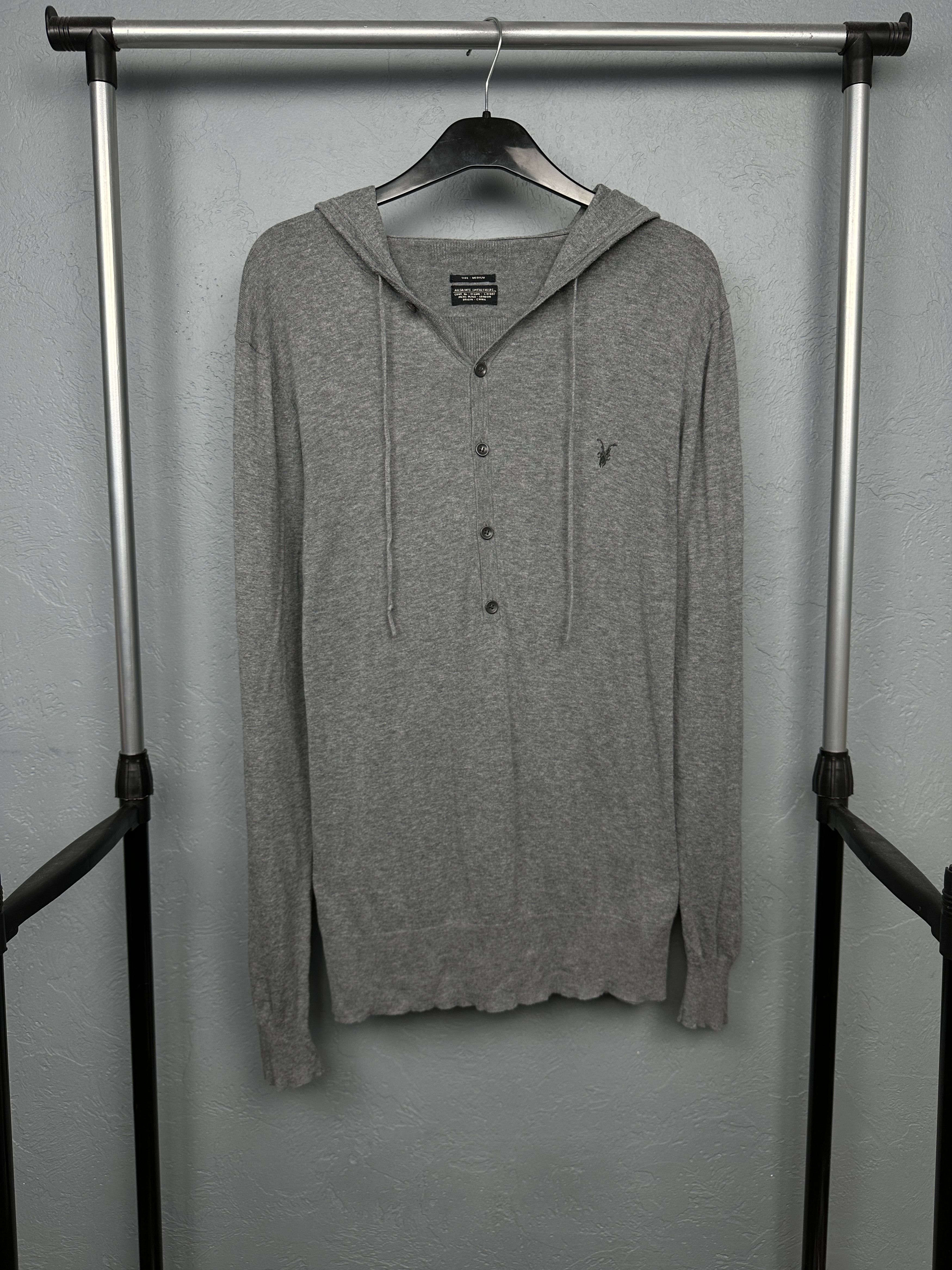 Allsaints Allsaints Mens Devise Knit Hoodie Size US M / EU 48-50 / 2 - 1 Thumbnail