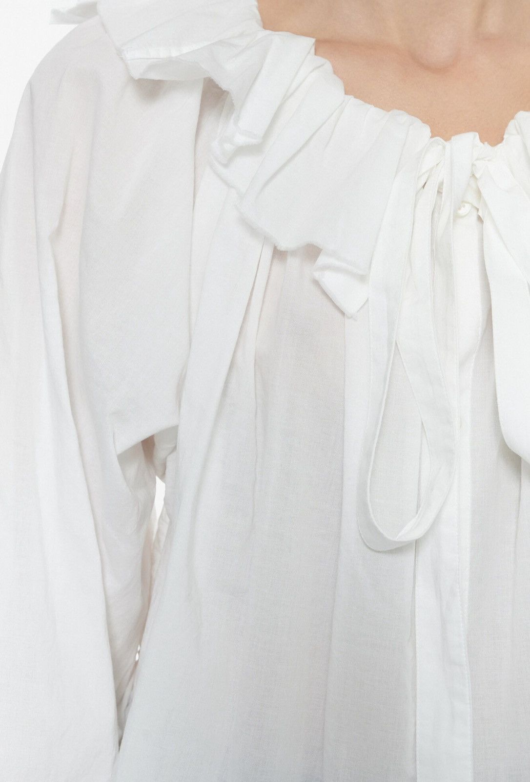 Ann Demeulemeester Ann Demeulemeester Stee Ruffled Draped Shirt Size XS / US 0-2 / IT 36-38 - 3 Thumbnail