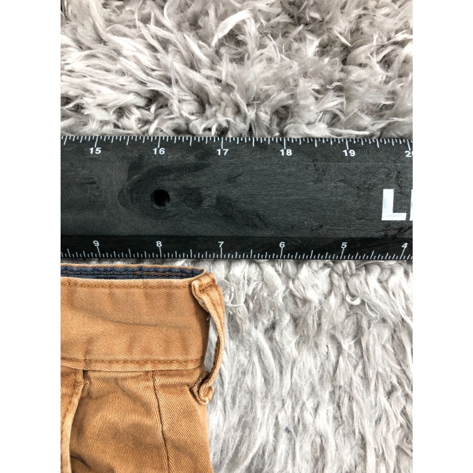 George George Mens Chino Shorts 32 Mid Rise Medium Wash Beige Brown Size US 32 / EU 48 - 2 Thumbnail