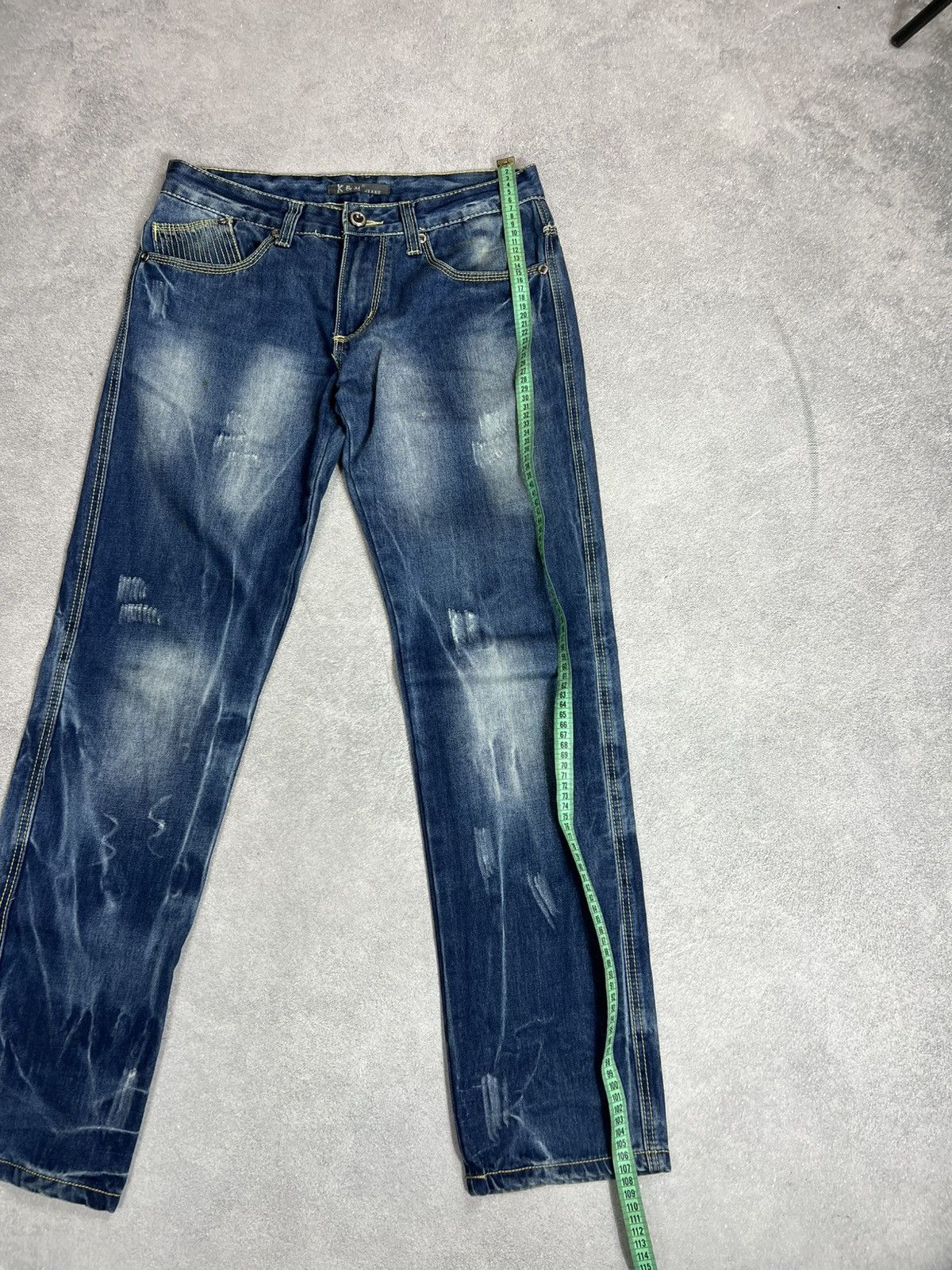 Japanese Brand Y2K denim jeans flame embroidery gothic southpole style y2k Size US 32 / EU 48 - 11 Thumbnail