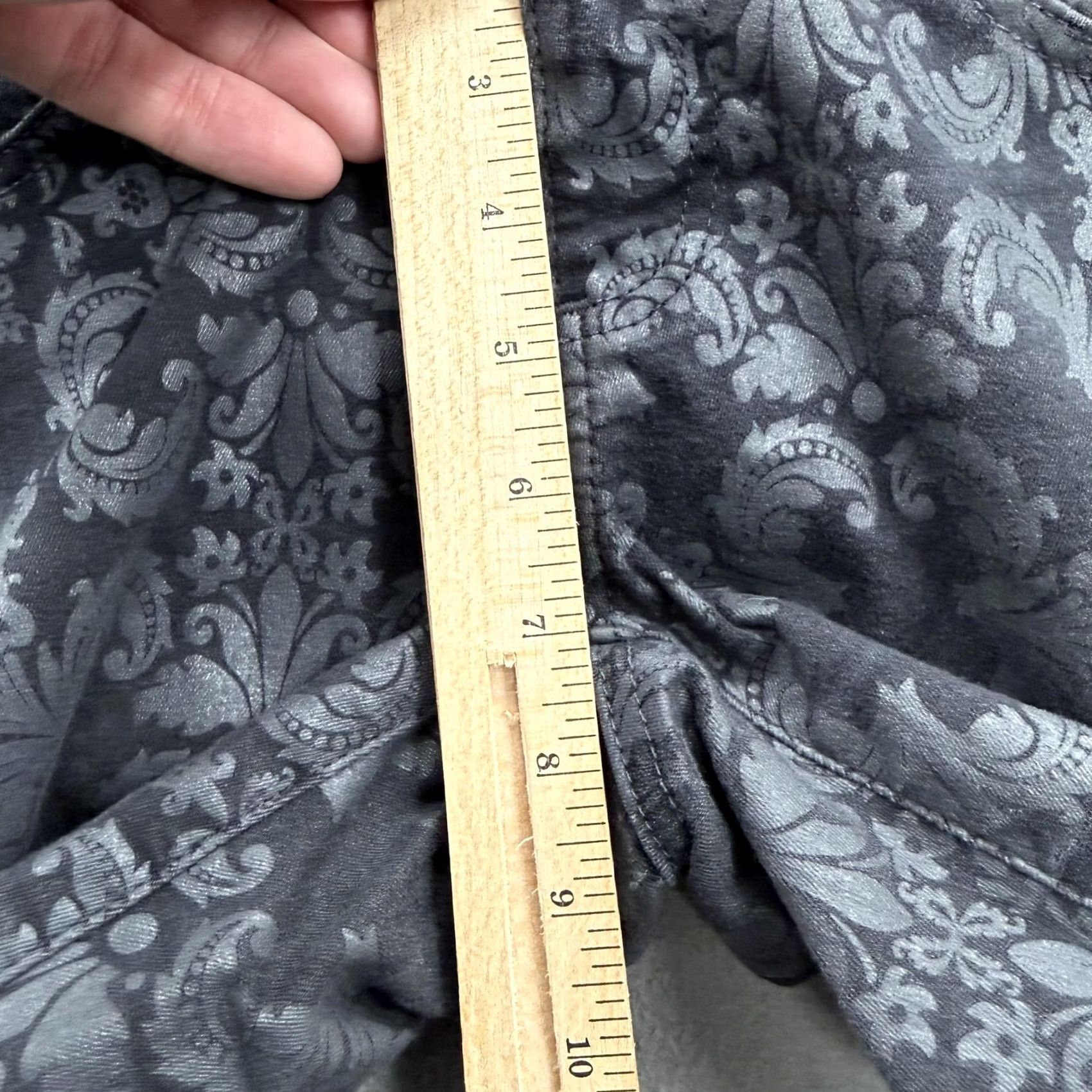 Vintage AG Adriano Goldschmied Jeans Legging Super Skinny Paisley Gray Womens 28R Denim 31in Inseam 5-Pocket Zip Closure Slim Stretch N/A Size 28" / US 6 / IT 42 - 7 Thumbnail