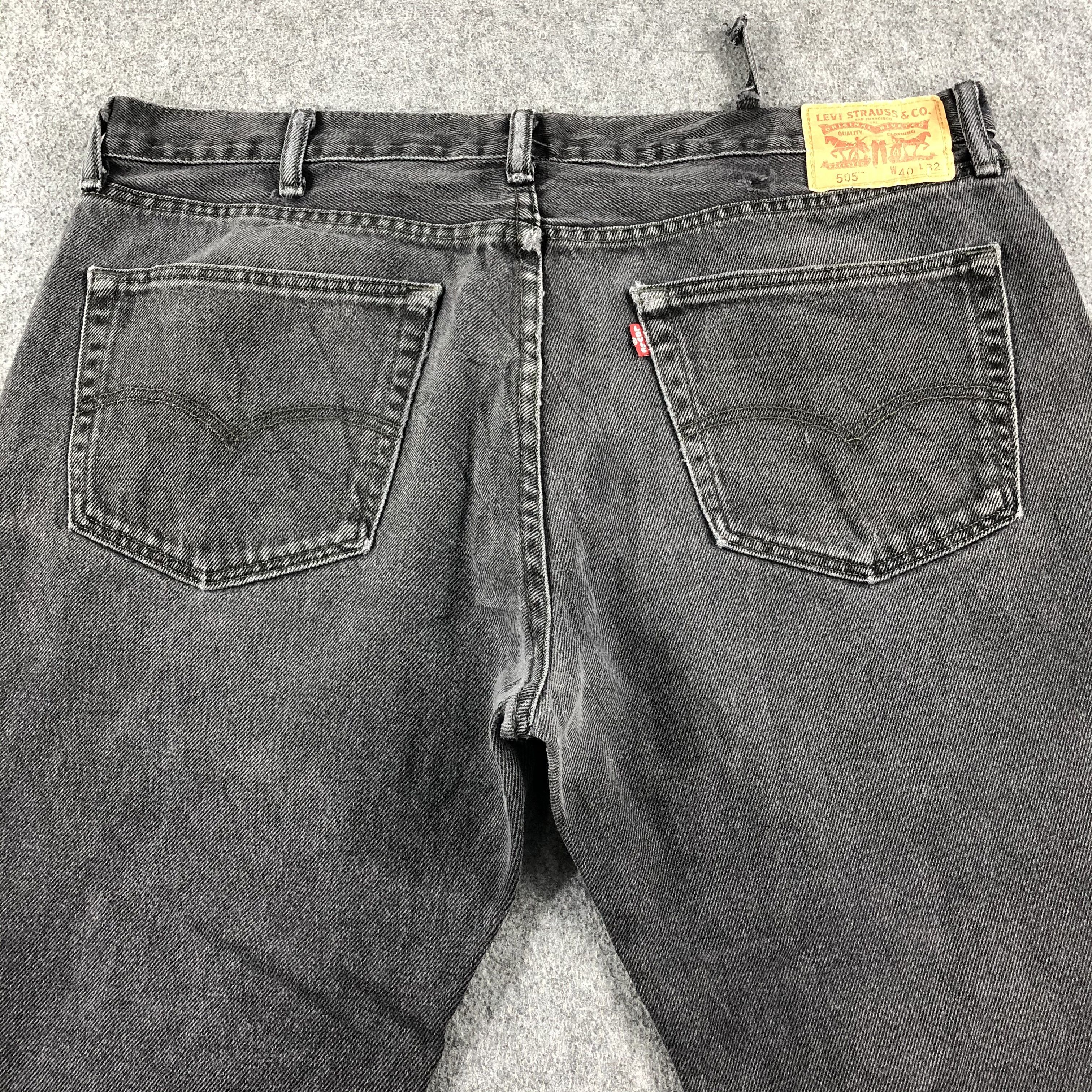 Levi's Vintage Faded Black Levis 505 Jeans-J2522 Size US 40 / EU 56 - 4 Thumbnail