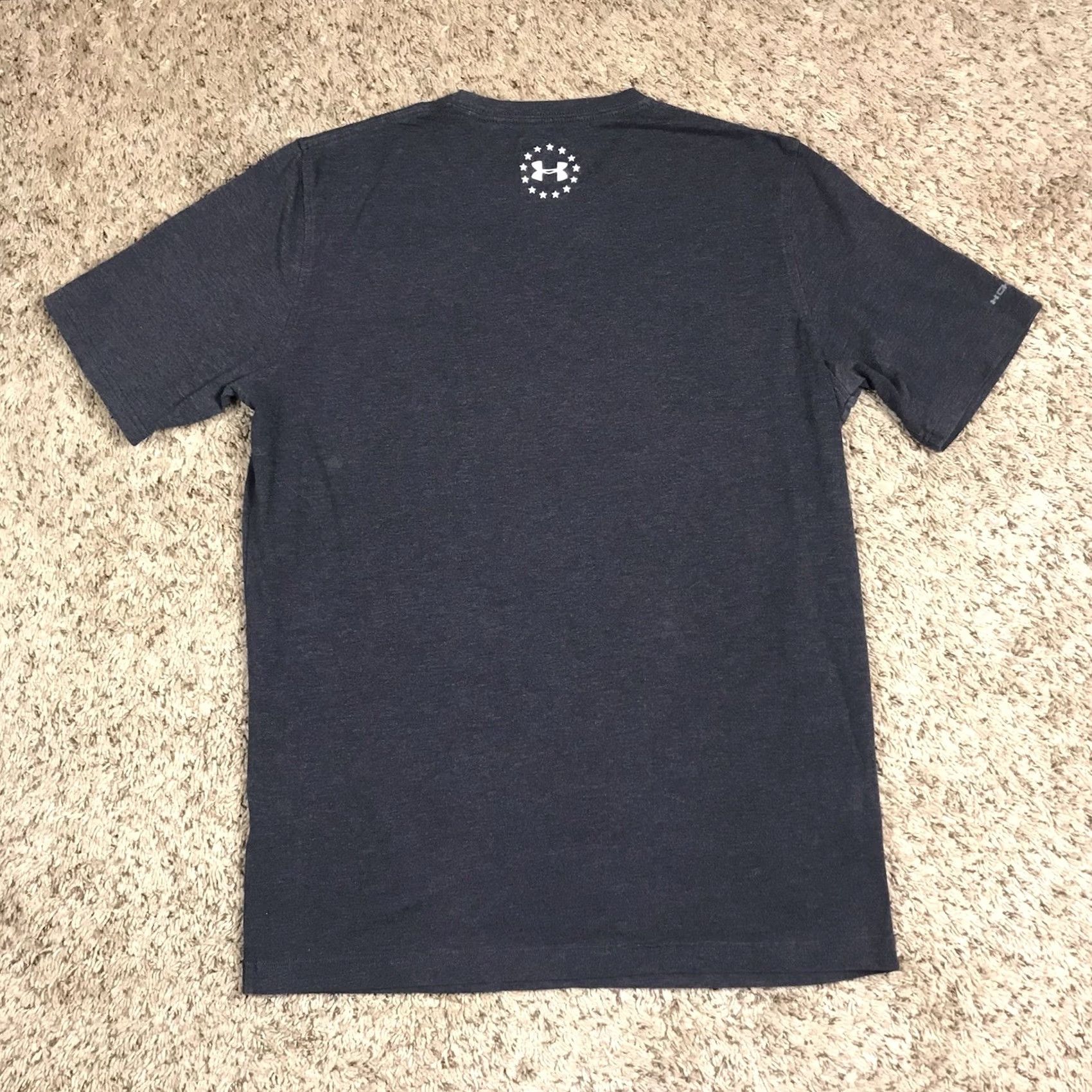 Under Armour Under Armour Heat Gear American Flag T Shirt Men's Medium Gray Activewear Loose Fit Size US M / EU 48-50 / 2 - 3 Thumbnail