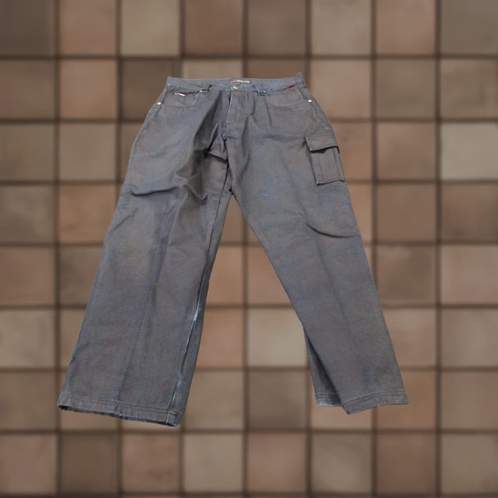 Fubu FUBU Jeans Mens 36 X 34 Blue Denim Skater Y2K Baggy Straight Jeans Size US 36 / EU 52 - 1 Thumbnail