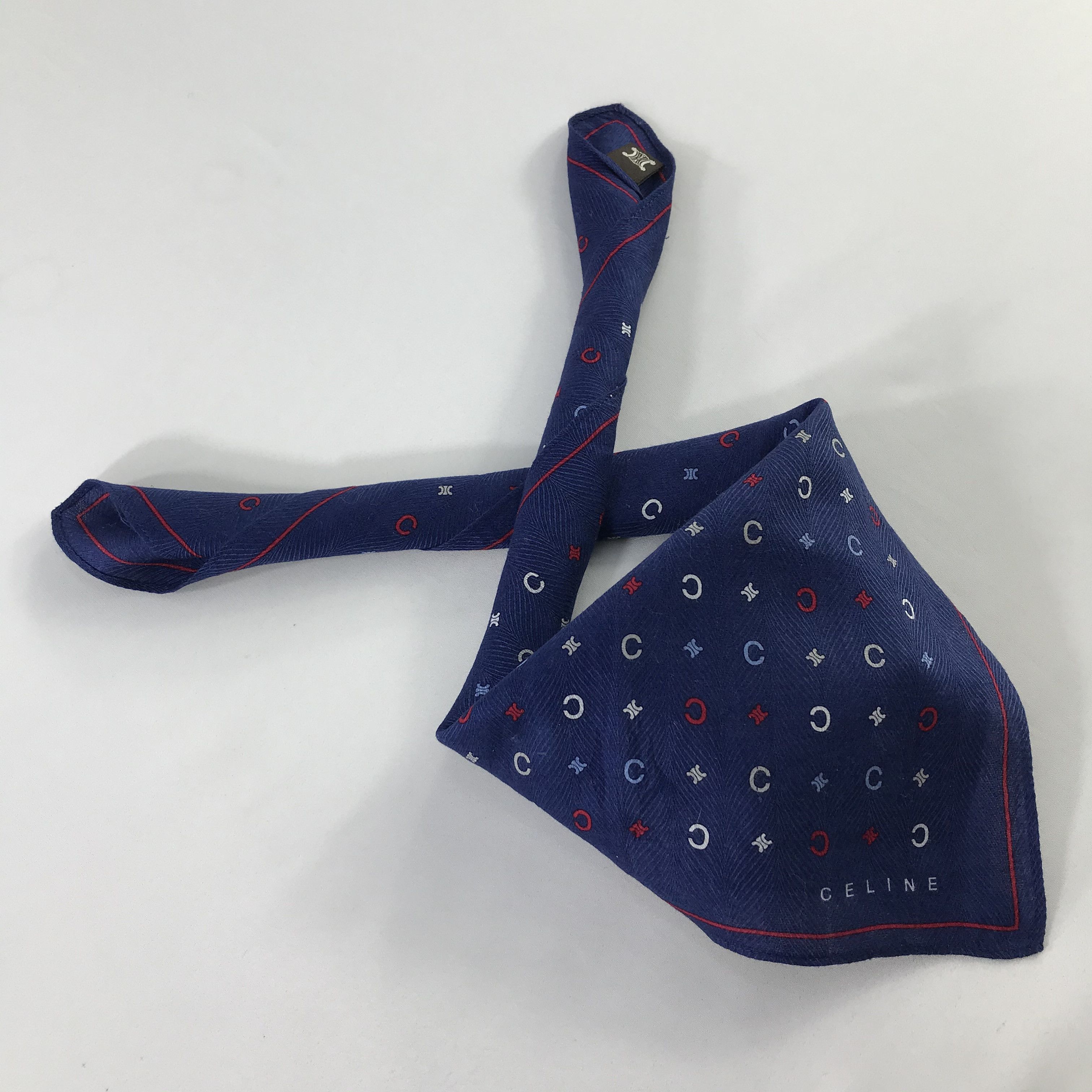 Celine × Vintage Celine Bandana / Handkerchief / Neckerchief - S448 Size ONE SIZE - 4 Thumbnail