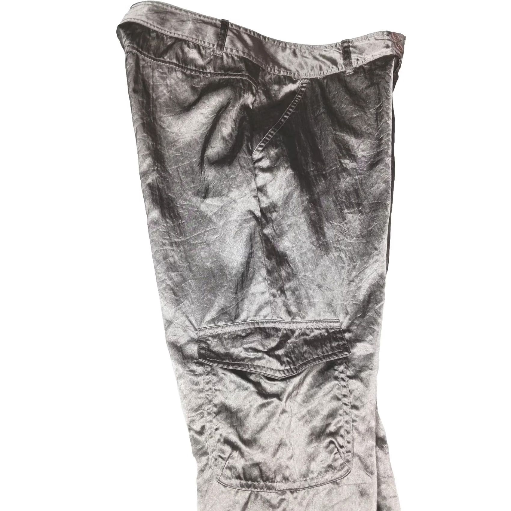 Vintage Y2K City Streets Pants Women Silver Nylon Cargo Shimmery Vintage - 7 Size Size 28" / US 6 / IT 42 - 7 Thumbnail