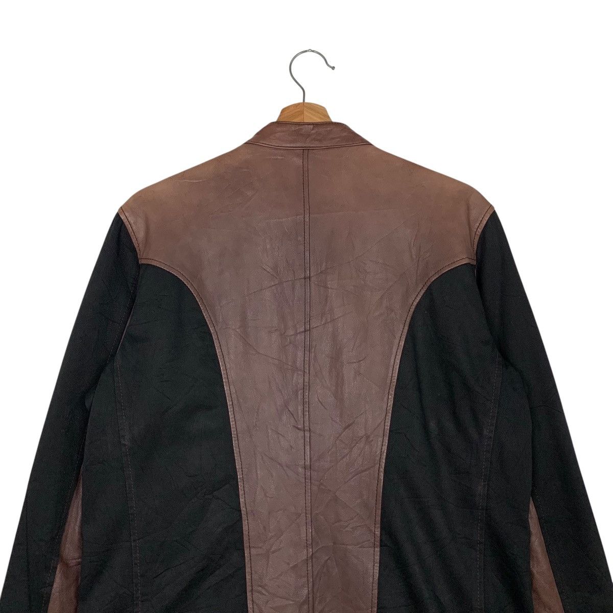 Japanese Brand Y2K MOVEMENT CULTURE Hybrid Leather Jacket #2723-C122 Size US S / EU 44-46 / 1 - 8 Thumbnail