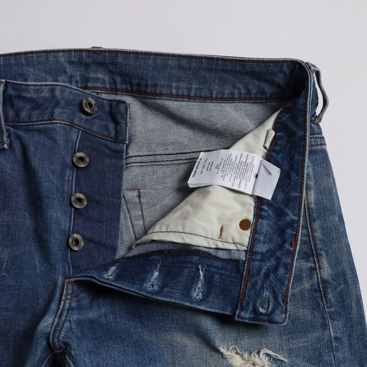 G-Star G star Raw Denim Jeans Distressed Pants Size US 31 - 8 Thumbnail