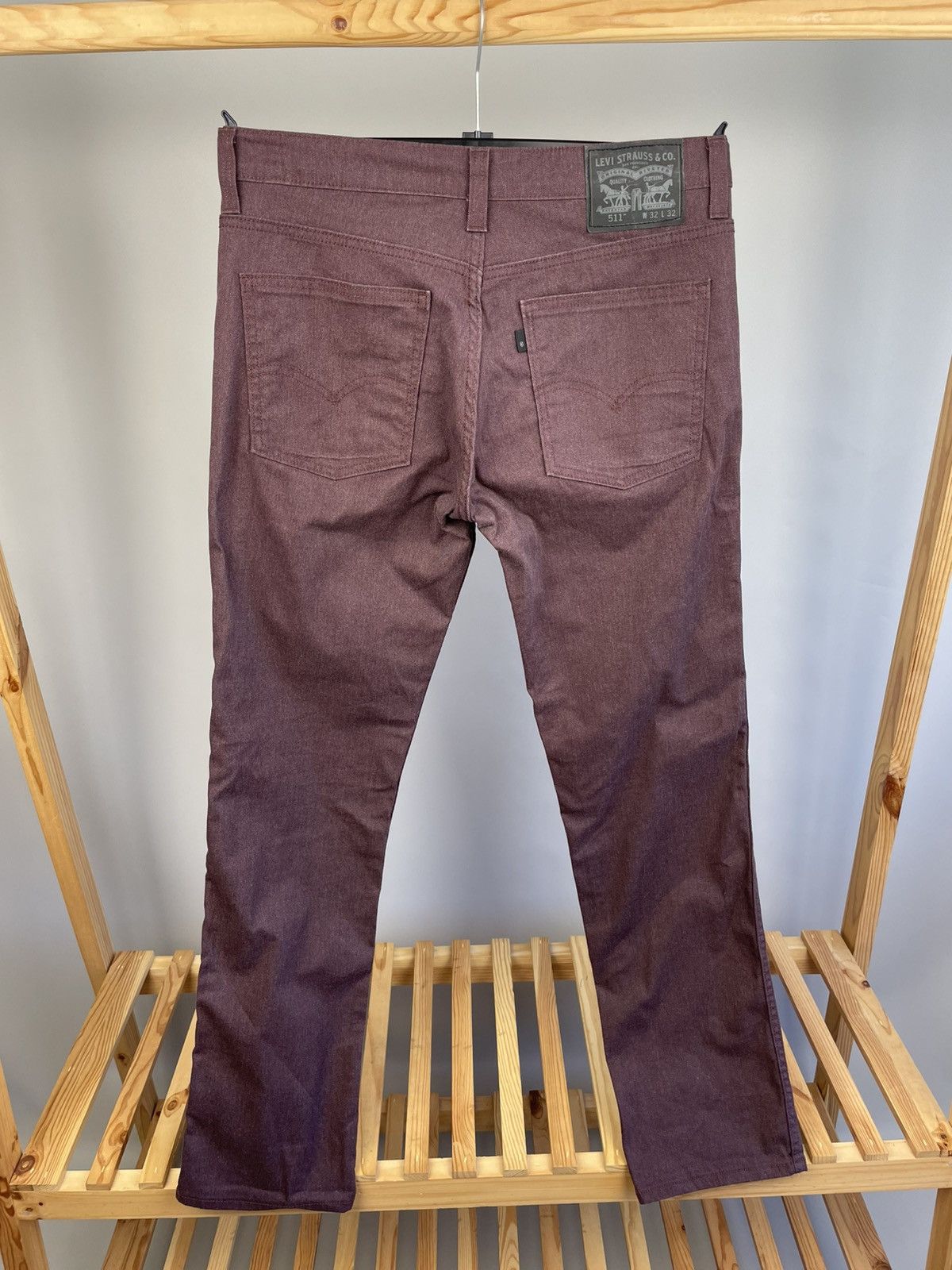 Designer × Levi's Levi’s 511 vintage burgundy jeans w 32 L32 Size US 32 / EU 48 - 1 Thumbnail