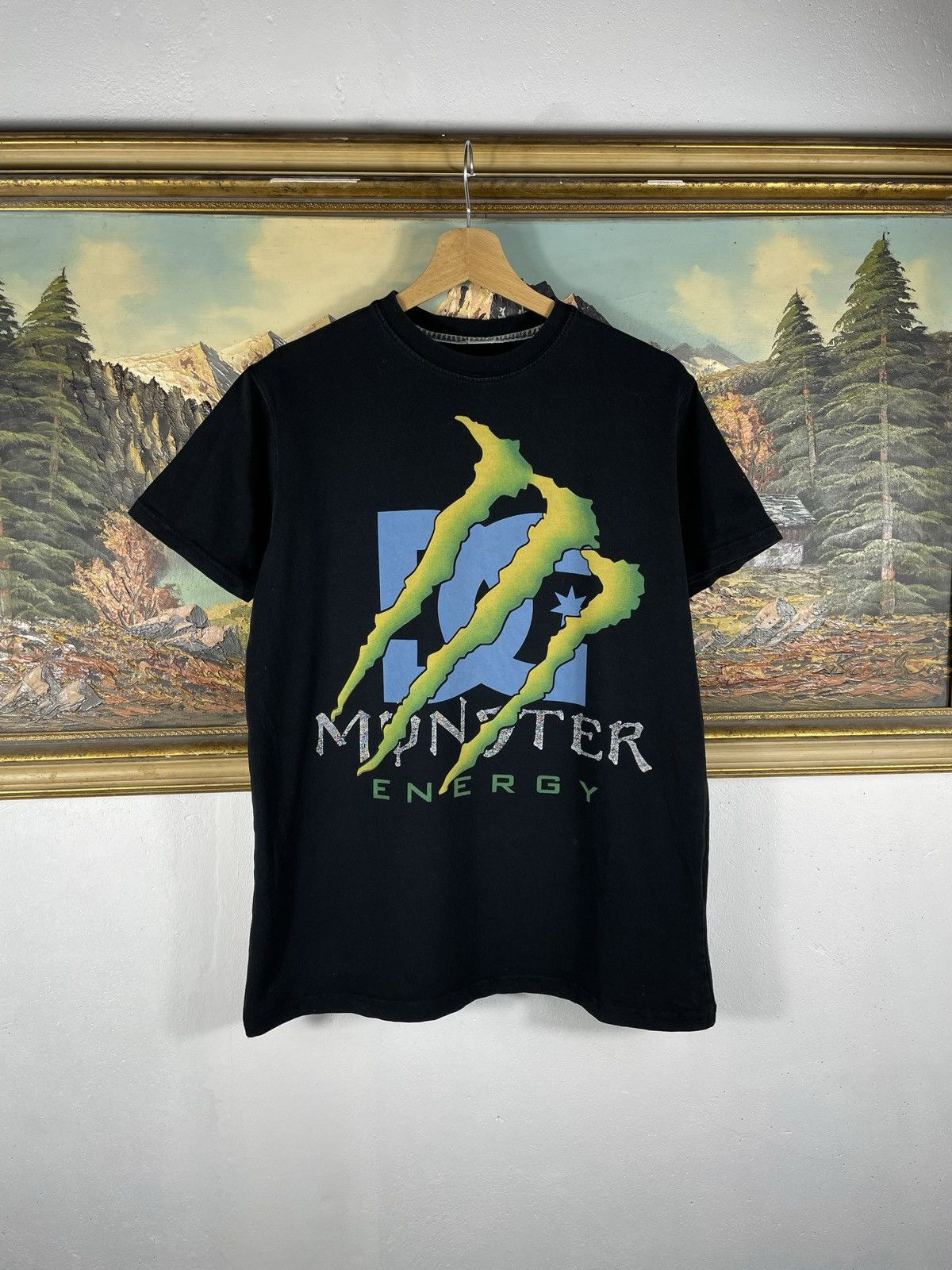Vintage Monster Energy Drink Black Green Blue Retro y2k T-shirt Tee Size US M / EU 48-50 / 2 - 1 Thumbnail