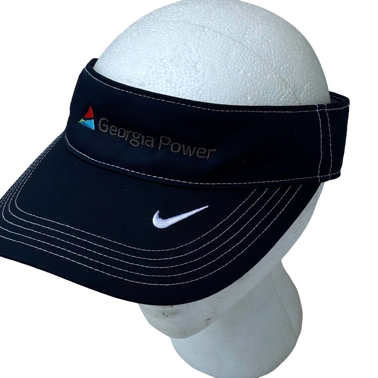Nike Black & White Nike Visor Size ONE SIZE - 2 Thumbnail
