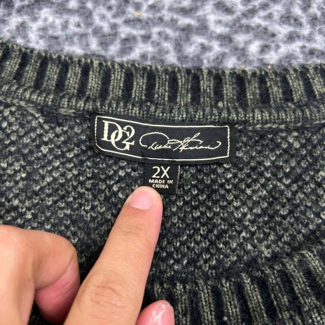 Other DG2 Diane Gilman Jacquard Sweater 2X Python Knit Crew Neck Size XXL / US 16-18 / IT 52-54 - 5 Thumbnail