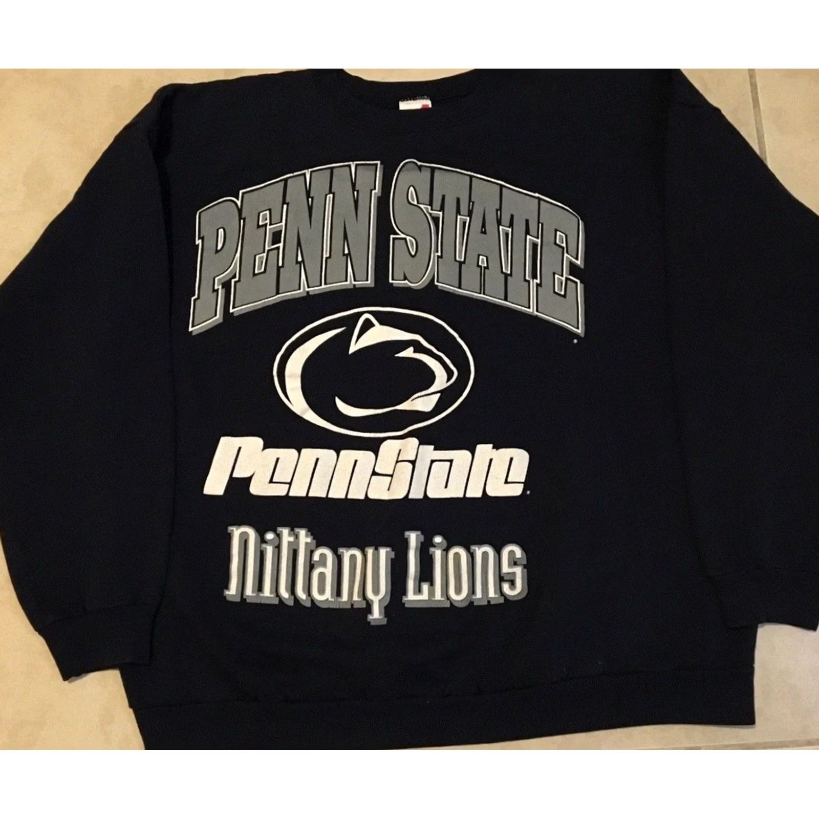 Scholl VINTAGE Penn State Faded Spellout Sweatshirt Hoodie XXL Blue College 90s Men Gothic Boxy USA Penn State University Spirit Shirt Size US XXL / EU 58 / 5 - 2 Thumbnail