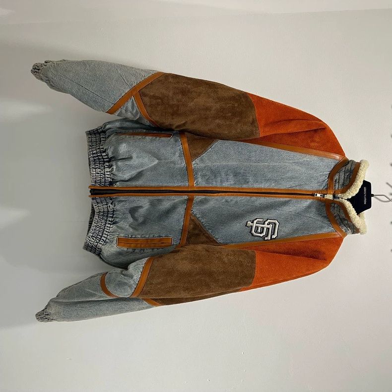 Gucci Gucci Canvas patchwork suede lambskin stand-up collar zippe Size US M / EU 48-50 / 2 - 1 Thumbnail