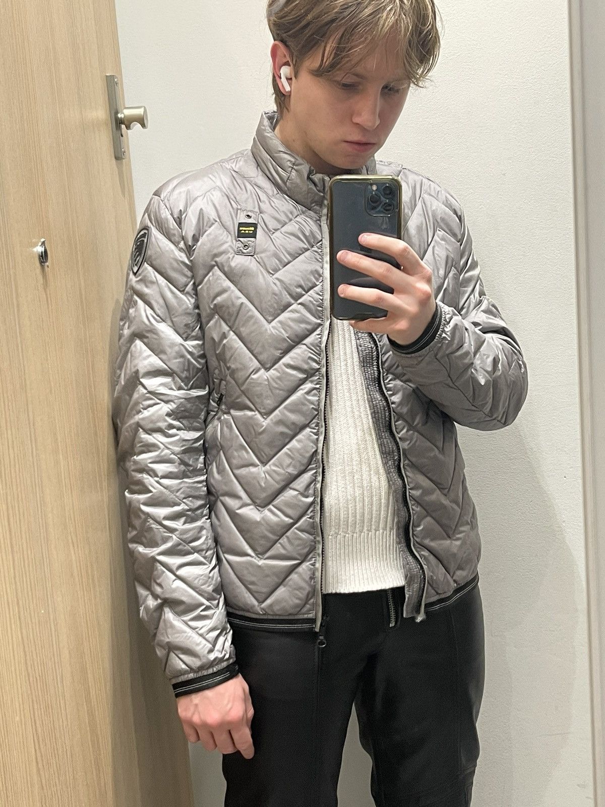 Other Blauer USA Sleeve Logo Quilted Grey Light Puffer Jacket Size US M / EU 48-50 / 2 - 3 Thumbnail