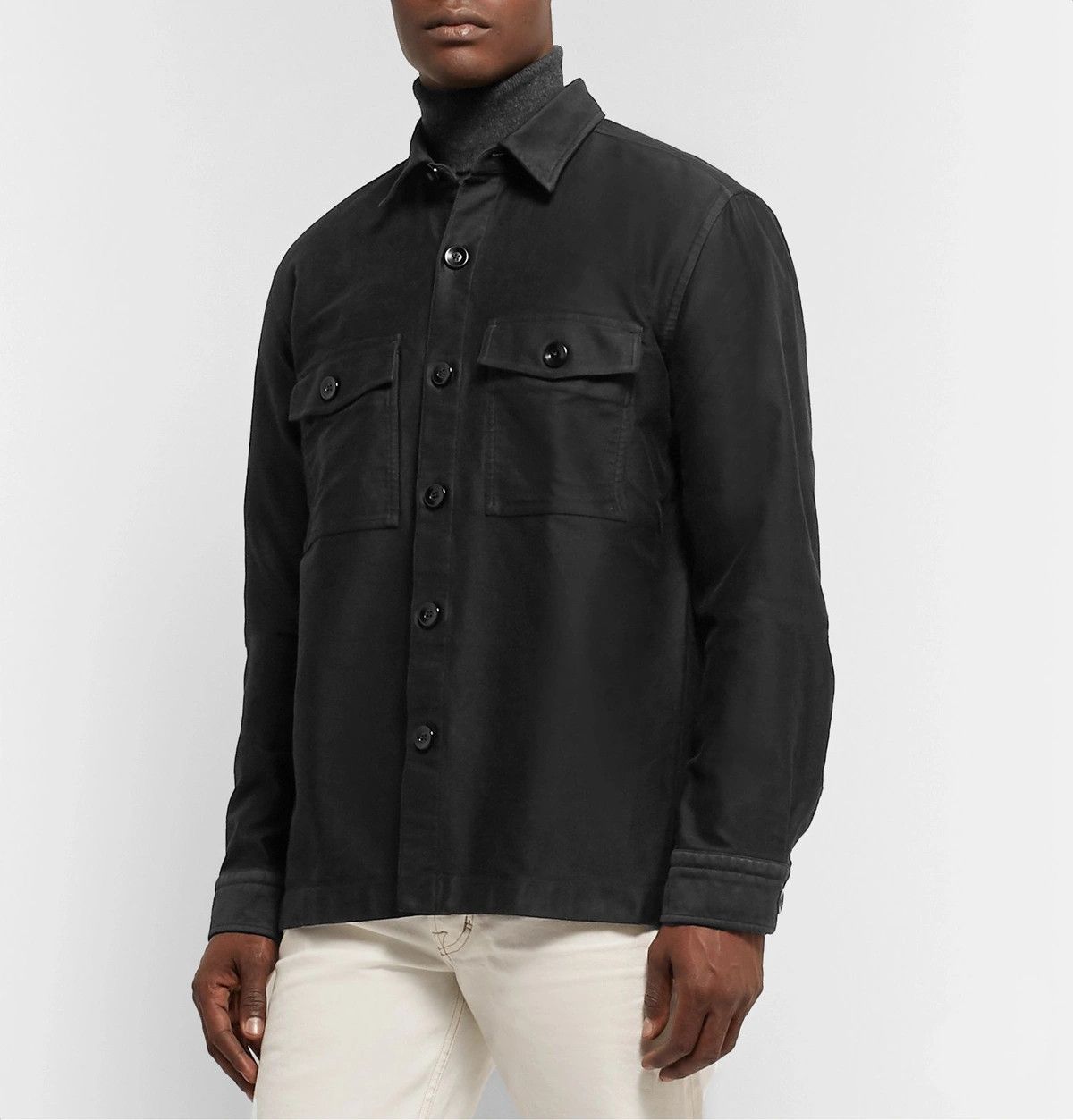 Tom Ford o1loc1c0724 94UDAN Overshirt in Black Size US S / EU 44-46 / 1 - 3 Thumbnail