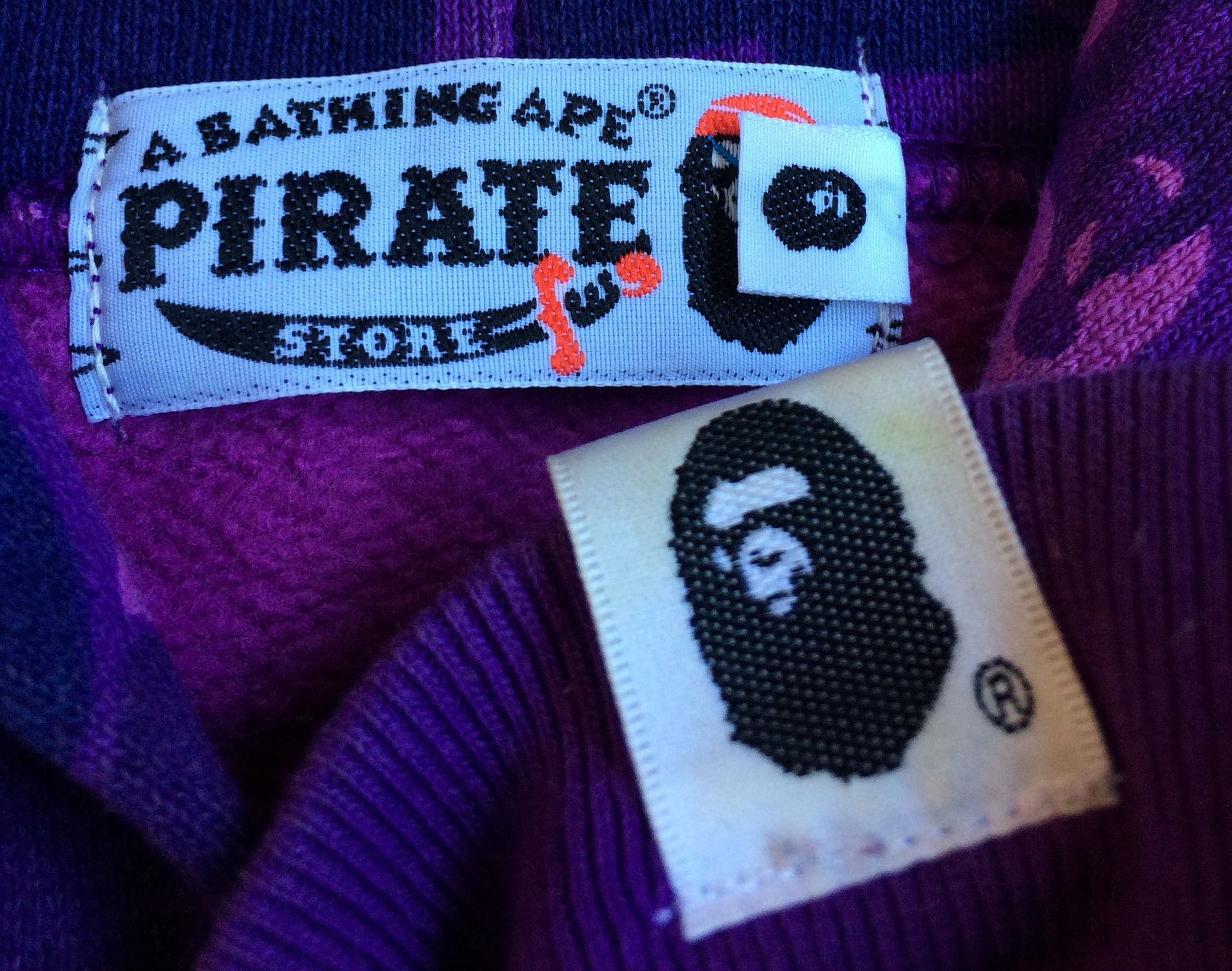 Bape OG Bathing Ape Purple Fire Camo Full Zip Hoodie Size US L / EU 52-54 / 3 - 5 Thumbnail