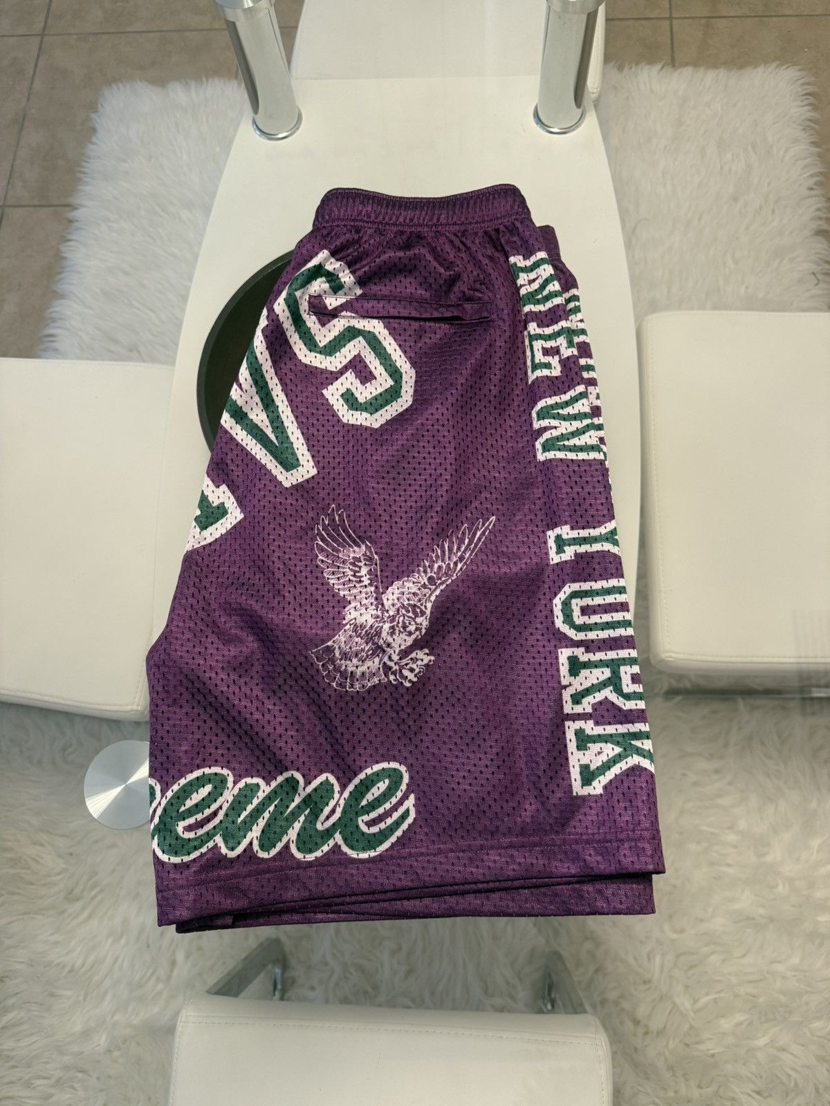 Supreme Supreme Varsity Mesh Short Purple Size US 29 - 15 Thumbnail