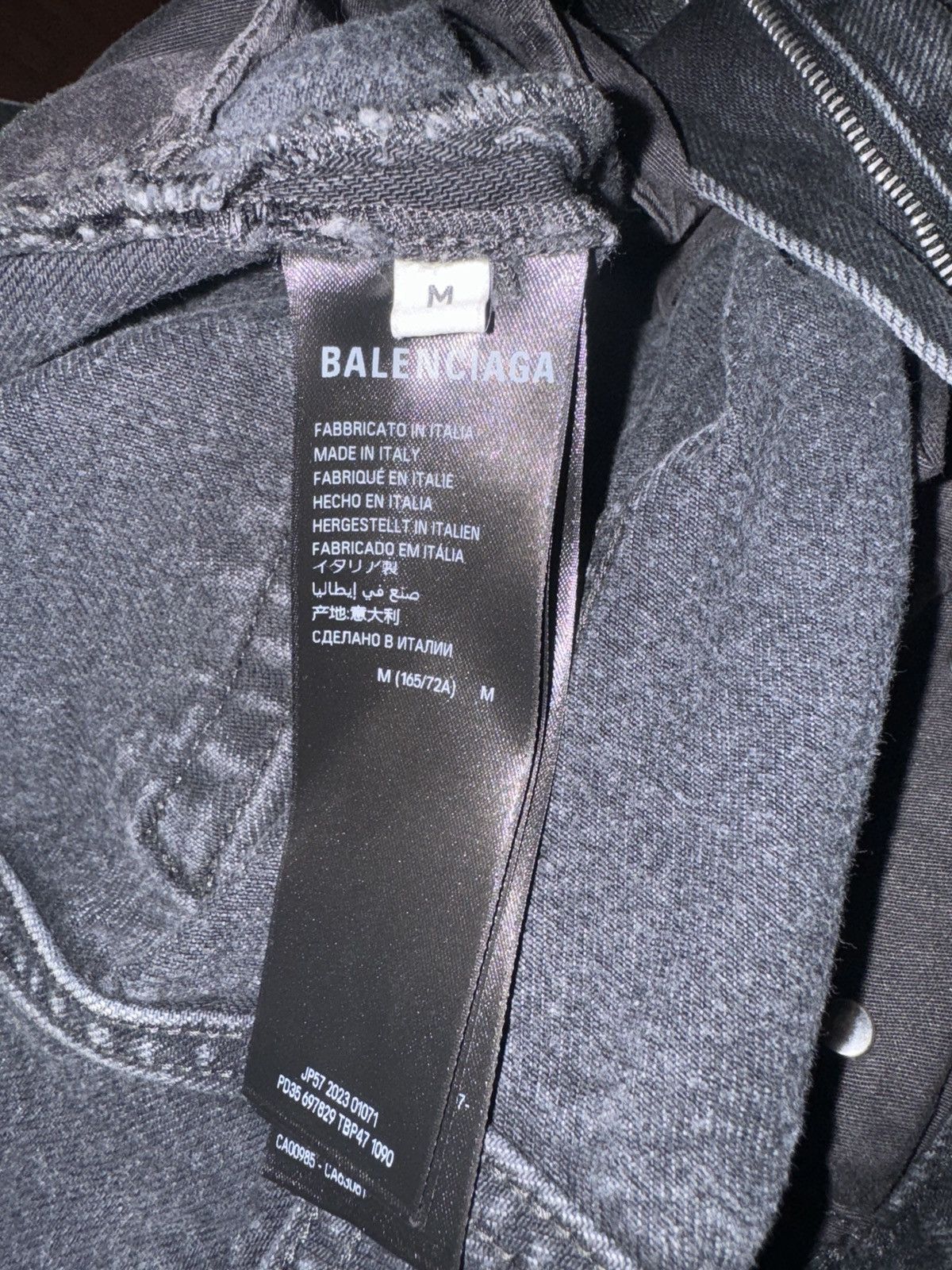 Balenciaga *Sz. M* Balenciaga Lost Tape Flared Denim Grey Size US 34 / EU 50 - 10 Thumbnail
