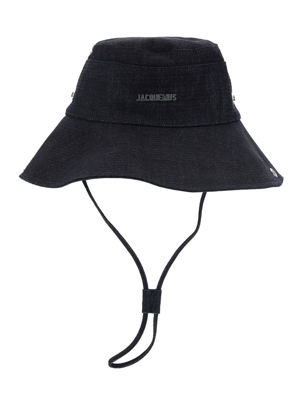 Jacquemus 'Le Bob De-Nimes' Blue Fisherman Hat with Front Logo Lettering and Adjustable Strap in Cotton Man Size ONE SIZE - 1 Thumbnail