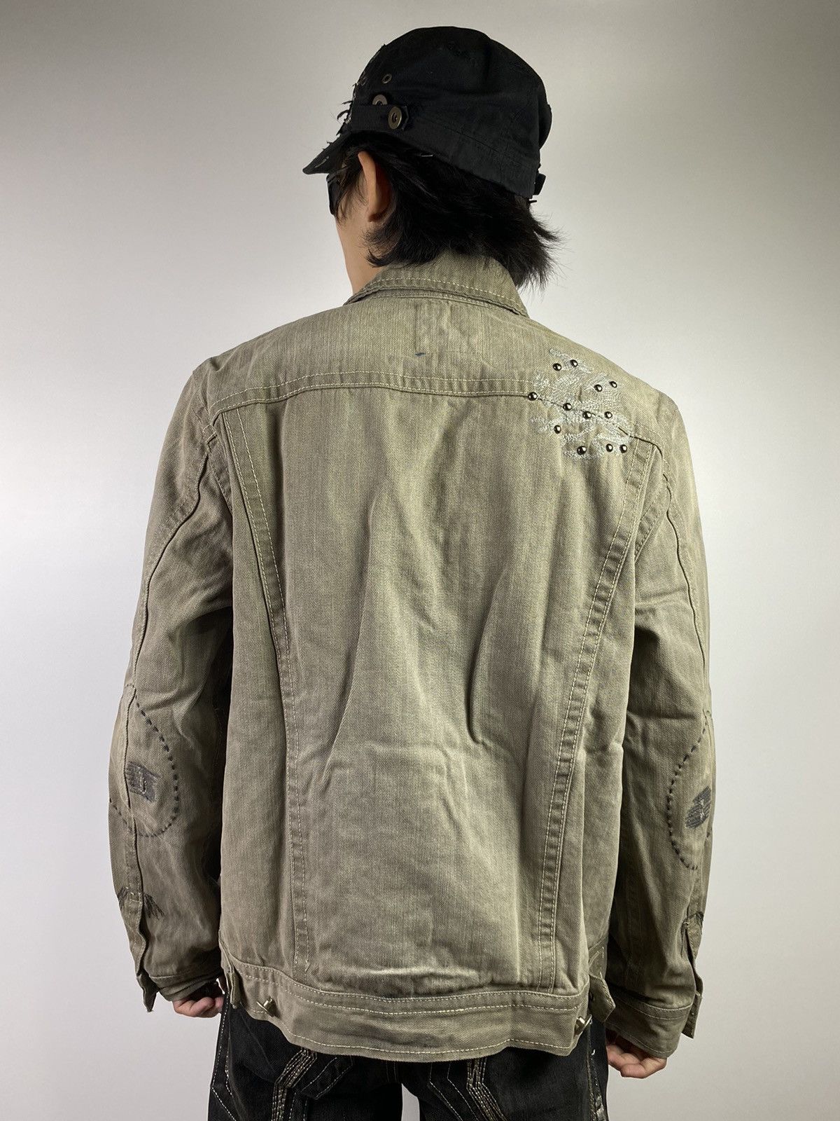 denim studdet patchwork jacket jambangee japan ifsx