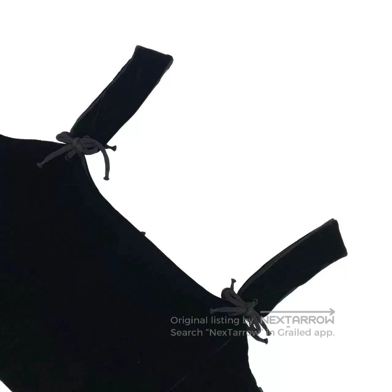 black velvet back tie camisole top.