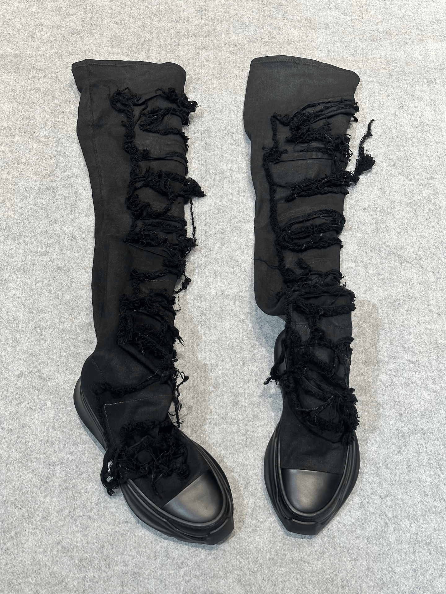 Rick Owens Drkshdw Rick Owens Platform Distressed Elastic Boots Size US 7 / EU 40 - 1 Thumbnail