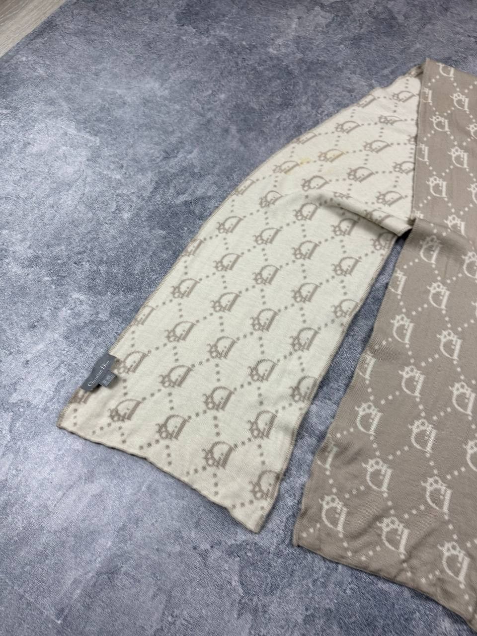 Christian Dior Monsieur Authentic Christian Dior Wool Monogram Scarf Size ONE SIZE - 5 Thumbnail