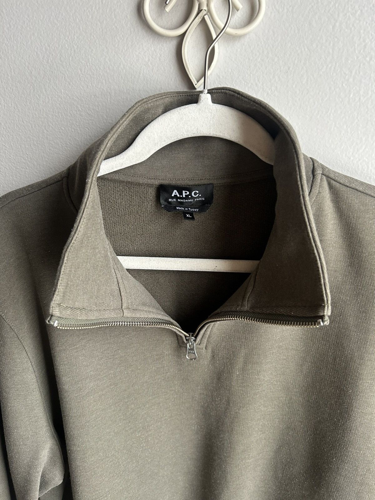 A.P.C. APC French Terry Quarter Zip Size US XL / EU 56 / 4 - 2 Thumbnail