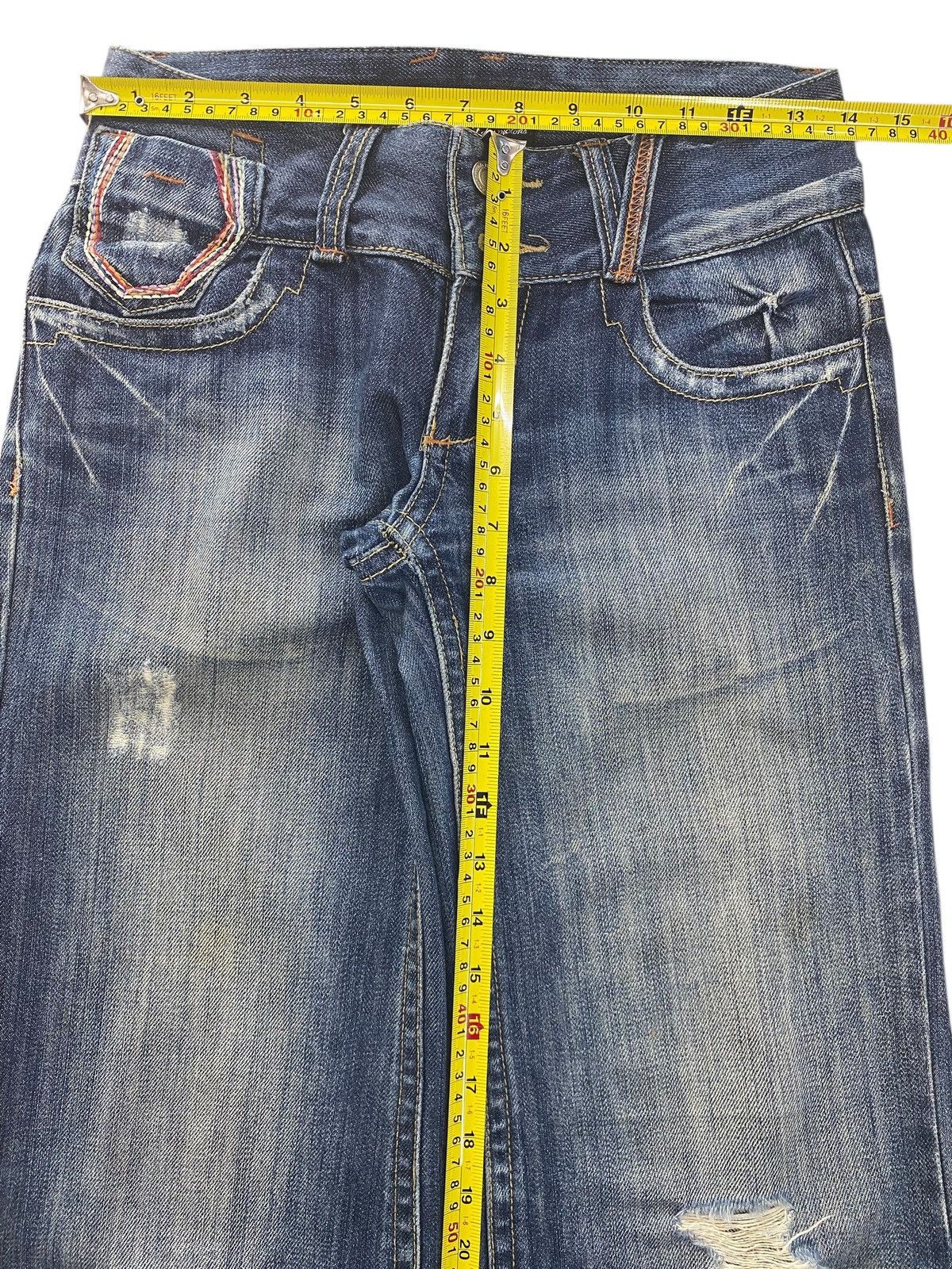 Japanese Brand Japanese Brand Faded Wash Ripped Style Boot Cut Jeans Size US 28 / EU 44 - 7 Thumbnail