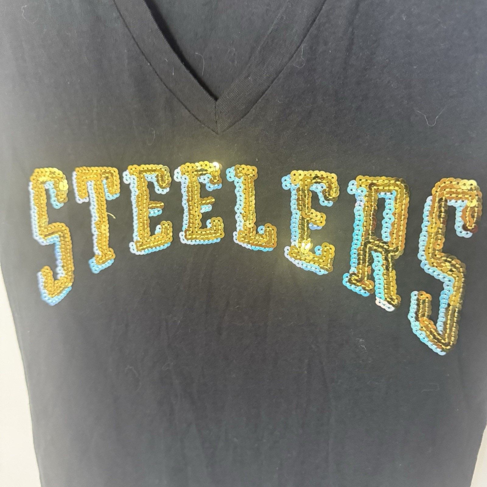 Victoria's Secret Victorias Secret Pink Pittsburgh Steelers T Shirt Sequinned Size S / US 4 / IT 40 - 4 Thumbnail