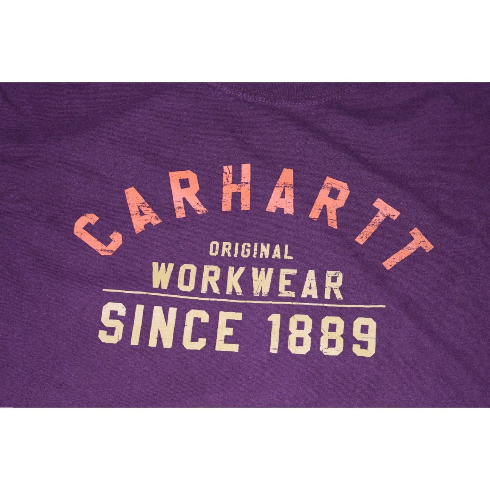 Carhartt Carhartt T-Shirt Mens 3XLT Maroon Graphic Spellout Long Sleeve Tee Work Shirt Size US XXL / EU 58 / 5 - 2 Thumbnail