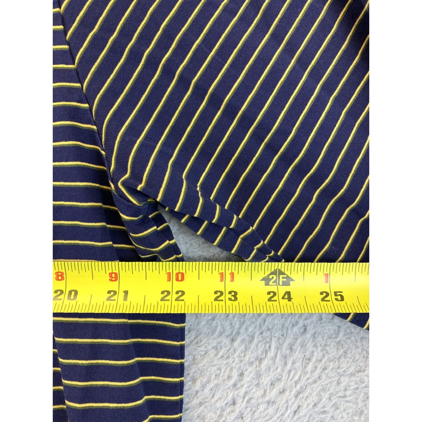 Polo Ralph Lauren Ralph Lauren Polo Golf Polo Shirt Mens Large Striped Navy Yellow Short Sleeve Collared Cotton Casual Activewear Golf Rugby Outdoor Size US L / EU 52-54 / 3 - 5 Thumbnail