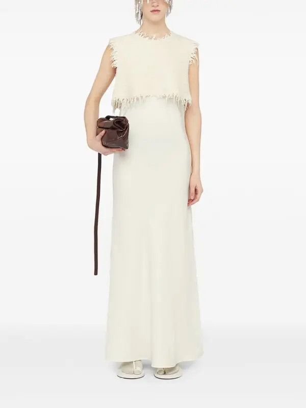 Jil Sander o1w1db10825 Maxi Dress in White Size M / US 6-8 / IT 42-44 - 2 Thumbnail