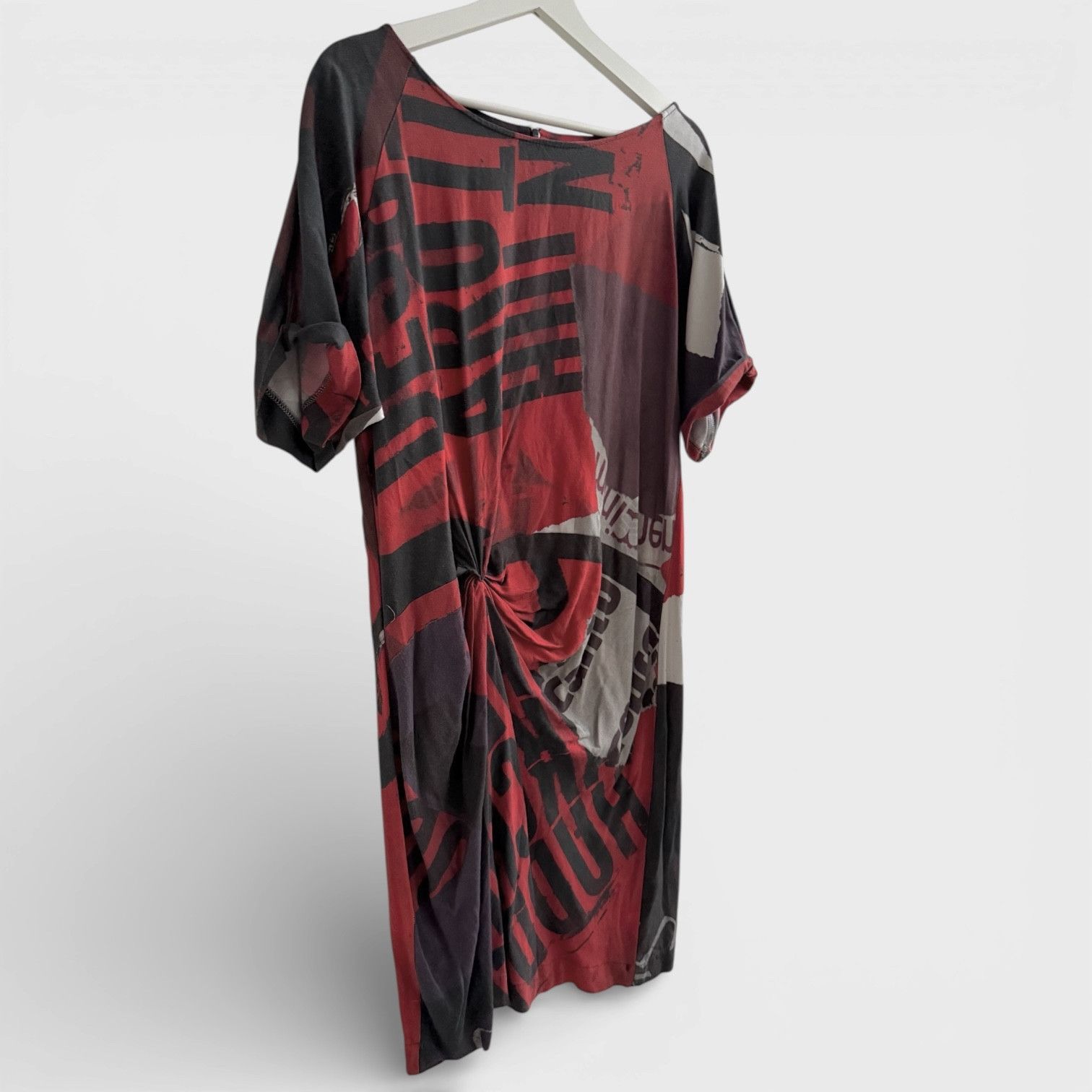 Desigual Desigual Dress Newspaper Print Y2K Size L / US 10 / IT 46 - 11 Thumbnail