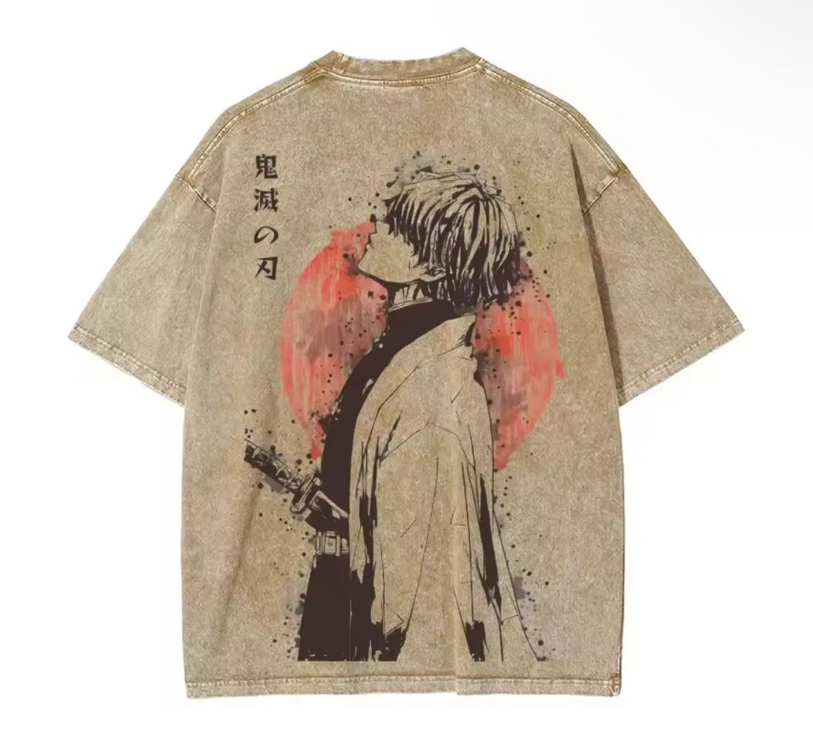 Japanese Brand Y2K 90s Street Goth Anime Demon Slayer Print Washed T-Shirt Size US L / EU 52-54 / 3 - 2 Thumbnail