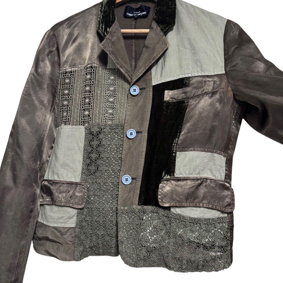 Tricot Comme des Garcons Aw2007 Tricot Comme des Garcons Patchwork Blazer Jacket Size M / US 6-8 / IT 42-44 - 4 Thumbnail