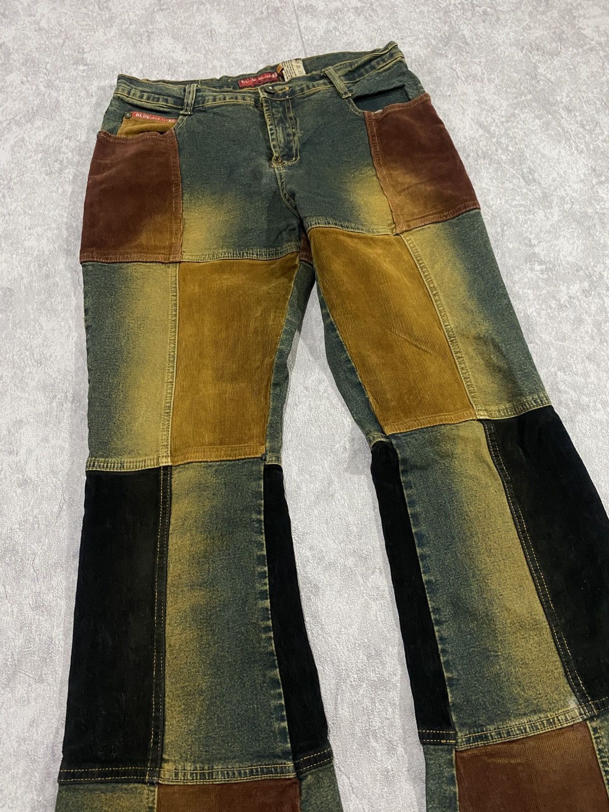 Le Grande Bleu (L.G.B.) Archive Patchwork Flared Denim If Six Was Nine LGB Style Size 31" - 10 Thumbnail